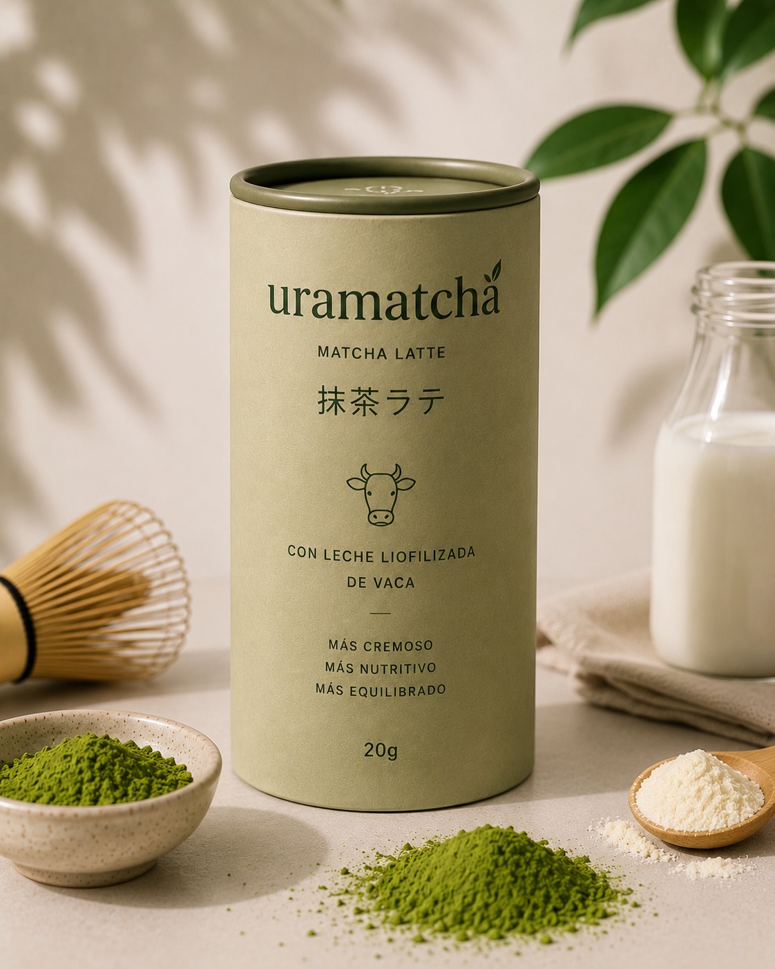 Uramatcha Matcha Latte con leche liofilizada de vaca